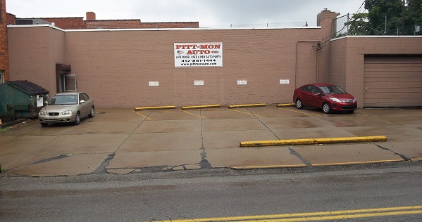 Exterior of Pitt Mon Auto Building